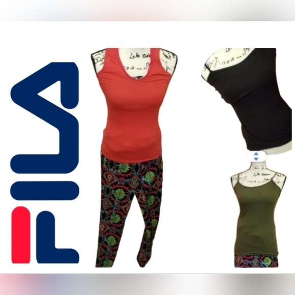 👕Fila Running Leggings & 3 Workout Tops 🌏 - Picture 1 of 10